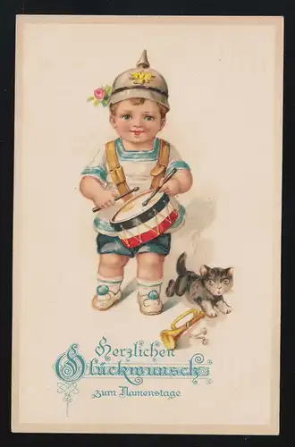 Kinder Hockel Hot Tambour Richs couleurs, Félicitations Noms, Munich 21.7.1916