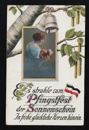 Il brille à la Pentecôte du Soleil, Femme Fleur Drapeau, Gratuite 1919