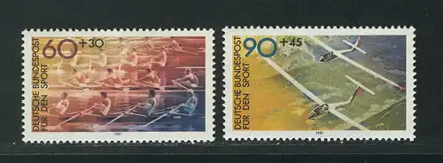 1094-1095 Sporthilfe Rudern und Segelfliegen 1981, Satz postfrisch **