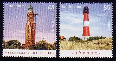 2612-2613 Leuchttürme Oberfeuer und Hörnum - Satz ** postfrisch