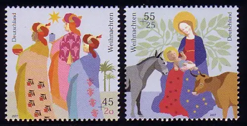 2626-2627 Noël culte des rois et la naissance du Christ 2007, phrase **