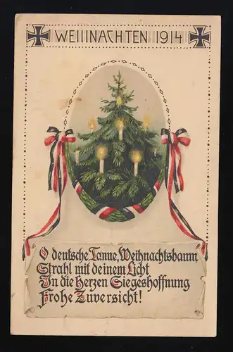 O sapin allemand, saumâtre de Noël, Noël 1914, Landw. Infan. Regt.25