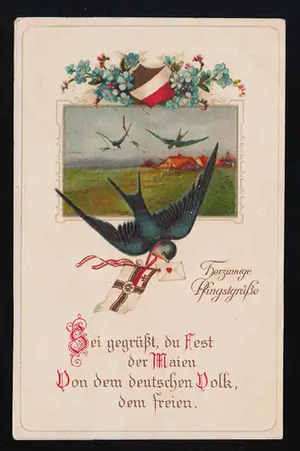 Hirondelle drapeau de guerre du Reich, Salut à toi Fête des Mai, Flensburg 9.6.1916