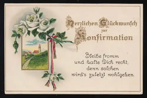 Bleibe Fromm und halte Dich recht, Konfirmation Glückwunsch, Beberich 3.3.1917