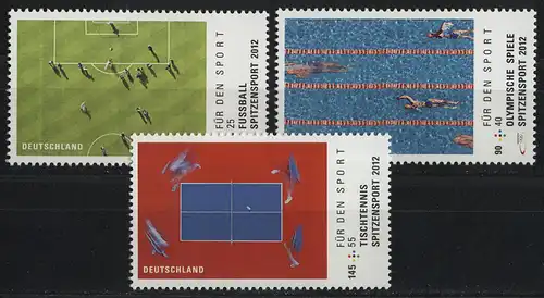 2924-2926 Sporthilfe 2012: Spitzensport, Satz ** postfrisch