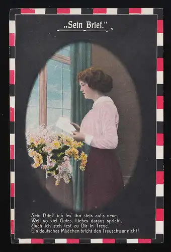 Femme à la fenêtre, Je lis toujours sa lettre sur le nouveau, KD Feldpost 14.12.17