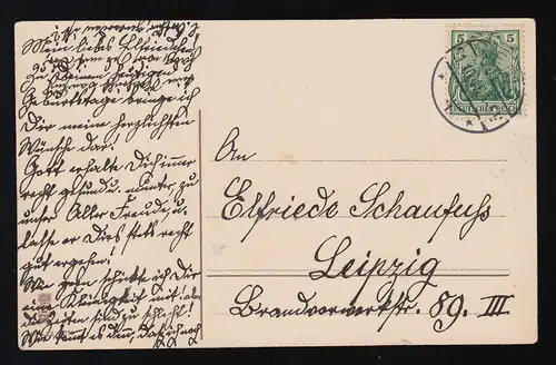 Fête des enfants à table couverte, Félicitations anniversaire, couru 1.10.1915