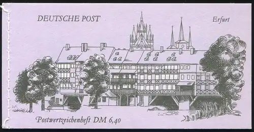 MH 10 Erfurt 1990 couture fluorescente, DDF II tige d'arbre à barre jusqu'à la maison, **