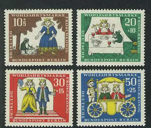 295-298 Wofa Märchen der Brüder Grimm 1966 Froschkönig, Satz postfrisch **