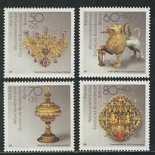 818-821 Arts forgés de bien-être 1988, ensemble frais de port **