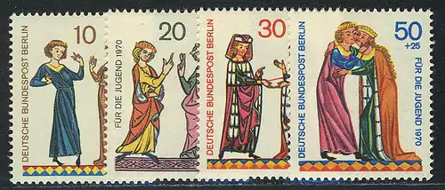354-357 Jugend Minnesänger 1970, Satz ** postfrisch