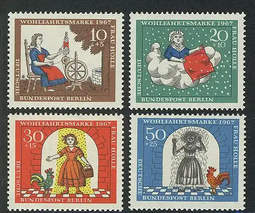 310-313 Wofa Märchen Frau Holle der Brüder Grimm 1967, Satz ** postfrisch