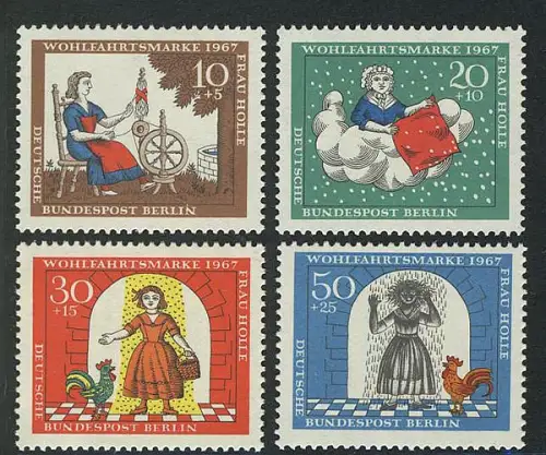 310-313 Wofa Märchen Frau Holle der Brüder Grimm 1967, Satz ** postfrisch