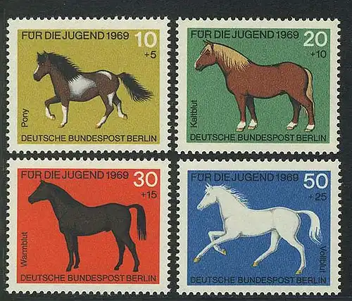 326-329 Jugend Pferde 1969, Satz ** postfrisch