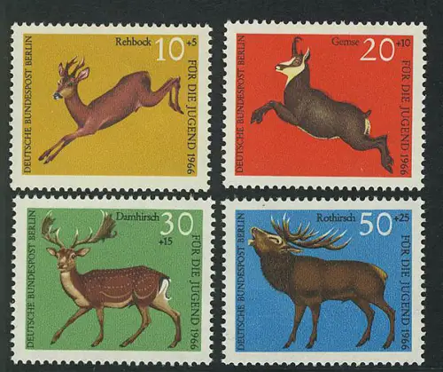 291-294 Jugend Hochwild 1966, Satz ** postfrisch