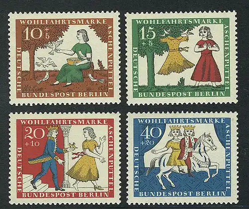 266-269 Märchen Aschenputtel der Brüder Grimm 1965, Satz ** postfrisch