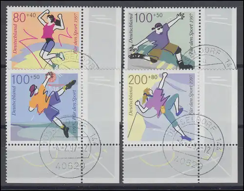 1898-1901 Sporthilfe Fun-Sport: Satz Ecken unten rechts ET-O DÜSSELDORF 4.2.1997
