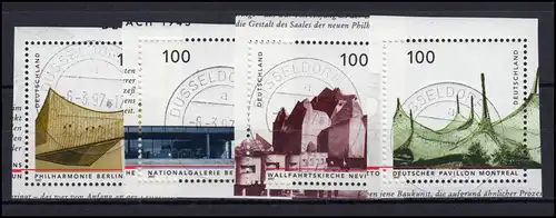 1906-1909 Architecture: Ensemble de bloc 37 avec plein-O DÜSSELDORF ET-0 7.3.97