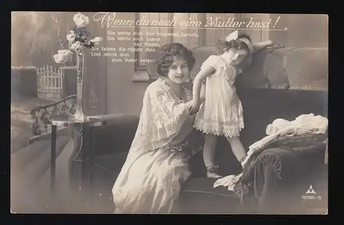 Sie lehrte dich den frommen Spruch, Mutter Tochter Locken Schleife, ungebraucht