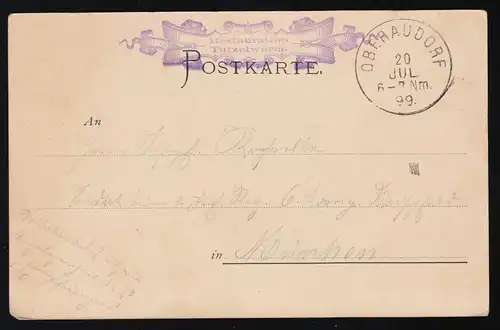 Wenn Du noch eine Mutter hast, Restauration Tatzelwurm, Oberaudorf 20.7.1899