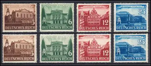 739-742 Messe Leipzig: Farbtönungen - je ein Satz heller und dunkler Farbton, **