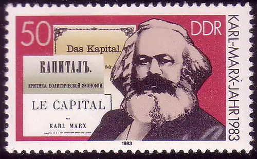2786 Karl Marx 50 Pf 1983 ** frais de port