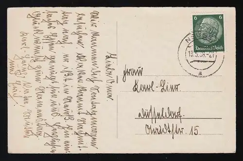 O Amour Mère, Sorg' et fidélité' Bonté jamais utilisée Madame Lettre Neus 13.5.1938