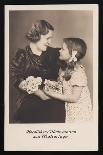 Filles Fleurs cadeaux pour la mère, Félicitations Fête des mères non utilisé