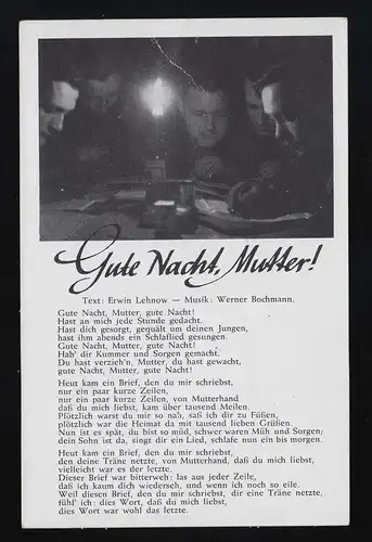 Soldats guerre lettres, Bonne nuit mère! Lehnow Bochmann, inutile