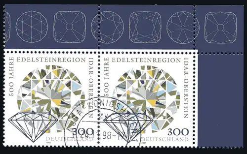 1911V Région de pierre précieuse avec PLF V: crochet au-dessus du deuxième E, champ 4, O