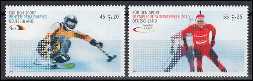 2781-2782 Sporthilfe Winterolympiade 2010, Satz ** postfrisch