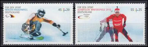 2781-2782 Sporthilfe Winterolympiade 2010, Satz ** postfrisch