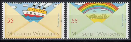 2786-2787 Post Regenbogen und Schiff 2010, Satz ** postfrisch