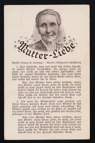 Mutter-Liebe, Lyrik, Das Schönste, was uns wohl das Leben schenkt, ungebraucht