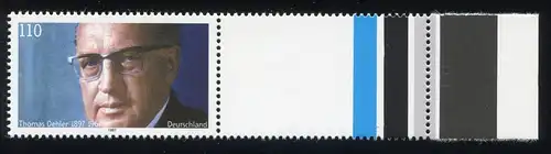 1963L Dehler - rechtes Randstückke mit bedrucktem Leerfeld in Markengröße **