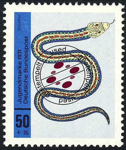 663 Jugend Kinderzeichnungen 50+25 Pf Schlange O