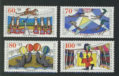 838-841 Jugend Zirkus 1989, Satz postfrisch **