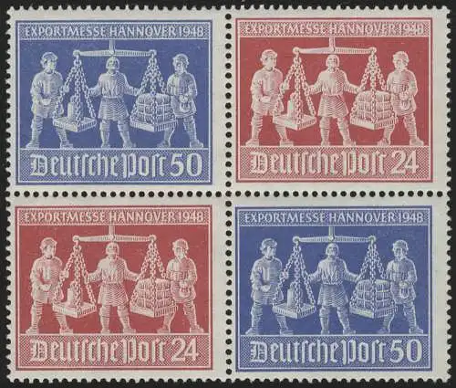 VZd1 Salon d'exportation Quadruple 50 Pf en haut à gauche, **