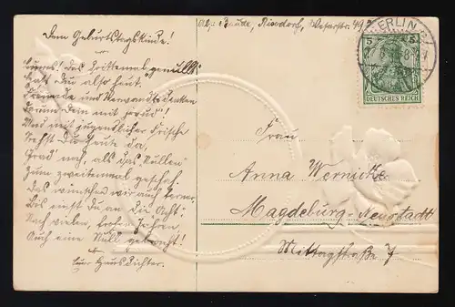 Moulin à vent Randonnée Forêt sombre, Félicitations à l'anniversaire de pavot, Berlin 27.8.1916