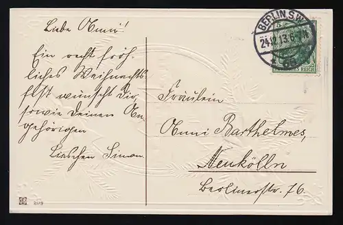 Hiver Village Neige Rosée de Tannenbig Boucles Joyeux Noël Berlin 24.12.1913