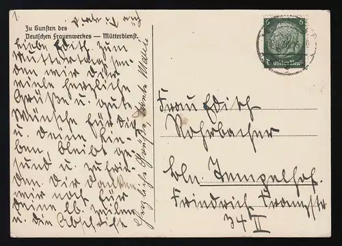 Mère enfant sur épaule, Deutsches Femmewerk Photo Hehmke-Hinterer 14.5.1938