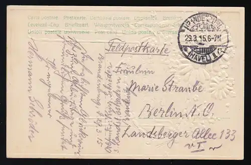 Margeriten Lila Vergissmeinnicht, Beste Wünsche Geburtstag Brandenburg 29.3.1915
