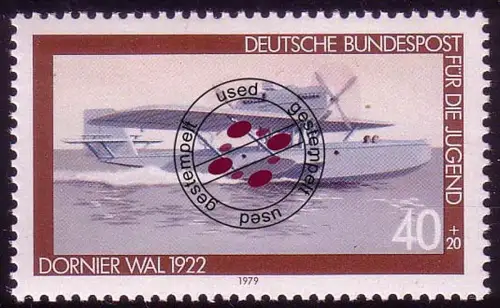 1005 Jugend Luftfahrt 40+20 Pf, gestempelt O