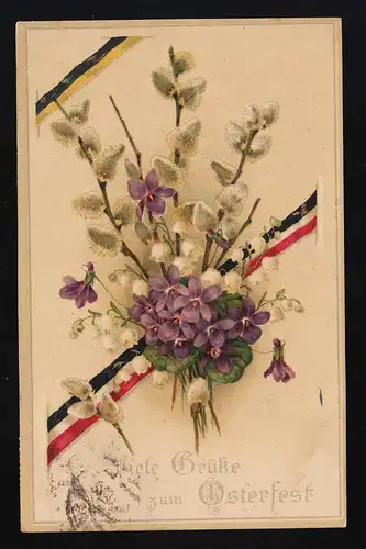 Bonjour à Pâques Autruche Chat aux pâturages Richscolore Feldkirch 22.4.1916