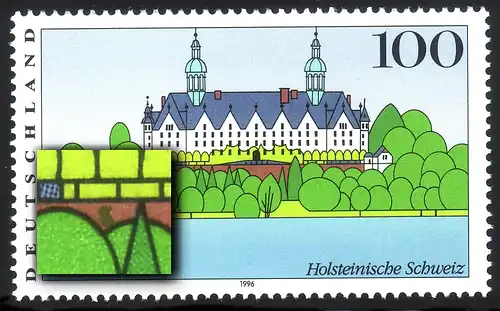 1849I Holstein mit PLF I - grüner Fleck in roter Mauer, Feld 10, **