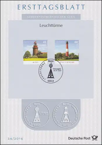 ETB 24/2014 Leuchttürme, Buk, Pellworm
