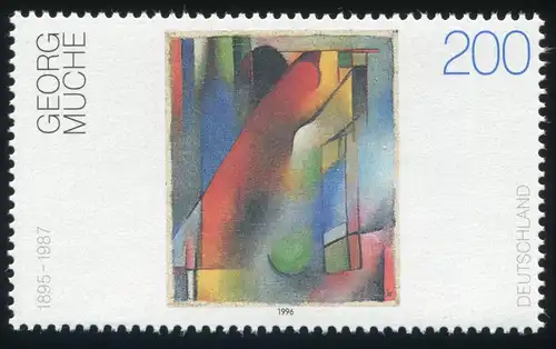 1844 Muche: bleus dans le C de MUCHE, case 6, **