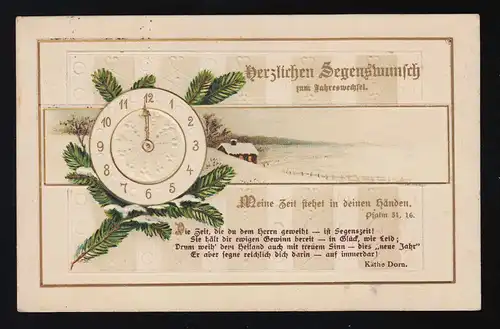 Heure minuit Reisig Bénédictions de fin d'année Psaume Stuttgart 29.12.1914