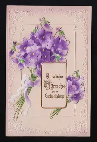 Veilchen Sträuße Ornamente Herzliche Wünsche zum Geburtstag Potsdam 23.10.1909