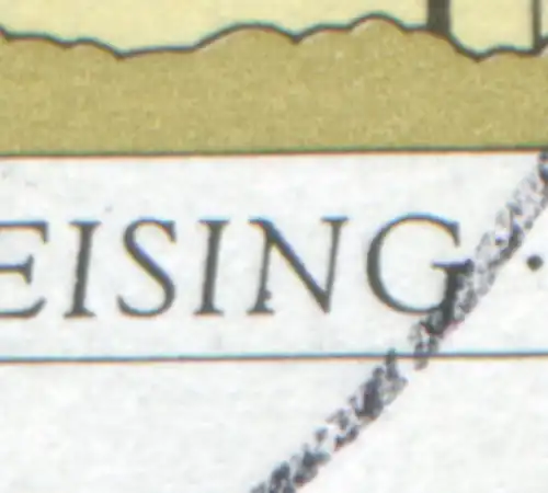 1856 Freising: pièce de bordure avec PLF déballé sur le N, case 5, cacheté DÜSSELDORF